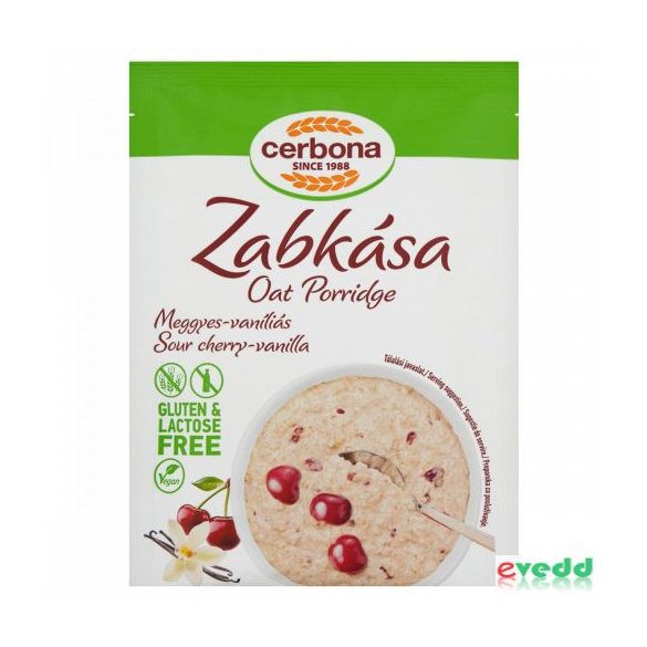 Cerbona gluténmentes zabkása meggy-vanília 50 g