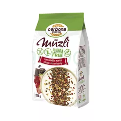 Cerbona gluténmentes müzli csokoládés-epres 200 g