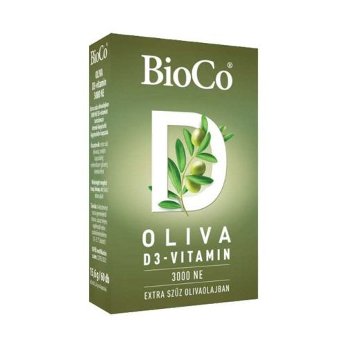 BioCo OLIVA D3-vitamin 3000 NE (lágyzselatin kapszula) 60db