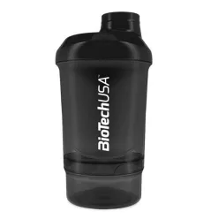   BiotechUSA Keverőpalack Biotech Wave+ Nano 300ml (+150ml) fekete-füst