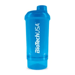   BiotechUSA Keverőpalack Biotech Wave+ Compact 500ml (+150ml) kék