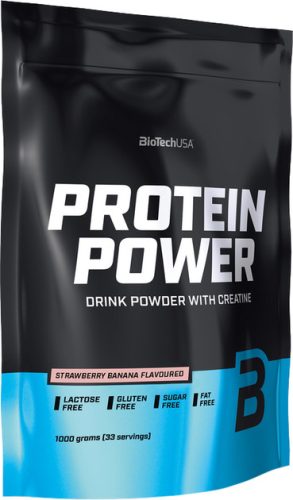 BiotechUSA Protein Power 1000g zsák eper-banán