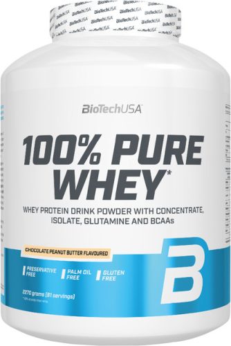 BiotechUSA 100% Pure Whey 2270g csokoládé-mogyoróvaj