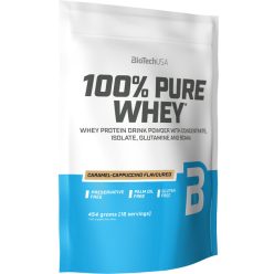 BiotechUSA 100% Pure Whey 454g karamell-cappuccino