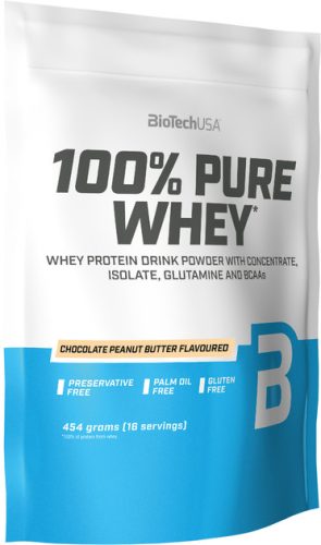BiotechUSA 100% Pure Whey 454g csokoládé-mogyoróvaj