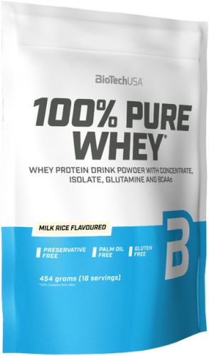 BiotechUSA 100% Pure Whey 454g tejberizs