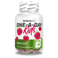 BiotechUSA One a Day Kids 90 tbl eper-málna