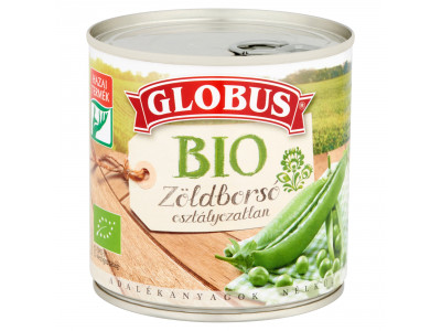 Globus bio zöldborsó konzerv