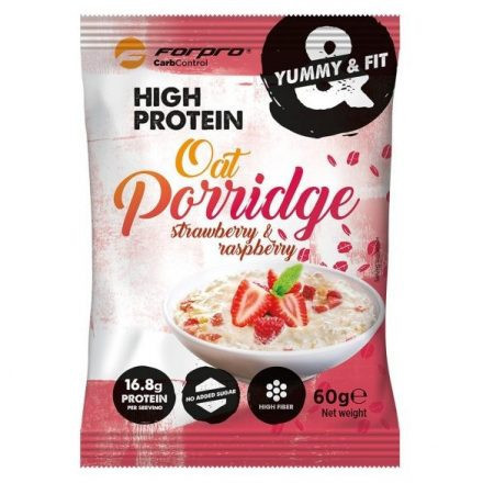 Forpro high protein zabkása eperrel és málnával hozzáadott cukor nélkül 60 g