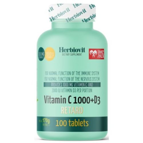 Herbiovit Vitamin C1000+D3 Retard Tabletta 100 db