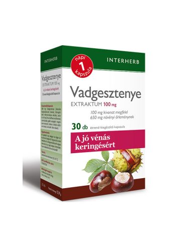 INTERHERB NAPI 1 VADGESZTENYE EXTRAKTUM KAPSZULA 30DB