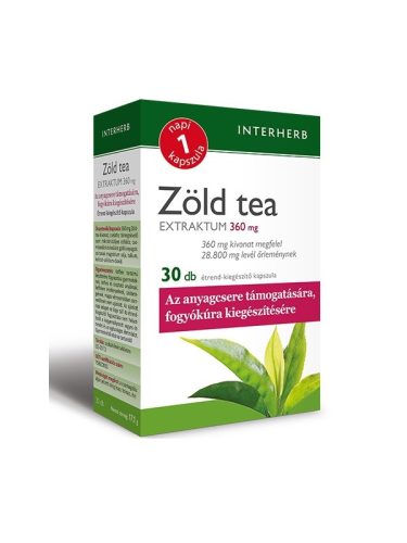 INTERHERB NAPI 1 ZÖLD TEA EXTRAKTUM KAPSZULA 30DB