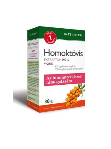 INTERHERB NAPI 1 HOMOKTÖVIS EXTRAKTUM  300MG KAPSZULA+CINK 30DB