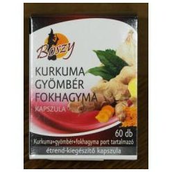 Boszy kurkuma-gyömbér-fokhagyma por kapszula 60 db