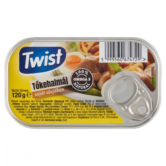 Twist tőkehalmáj saját olajában 120 g