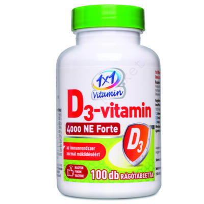 1x1 vitamin D3-vitamin 4000IU rágótabletta 100 db