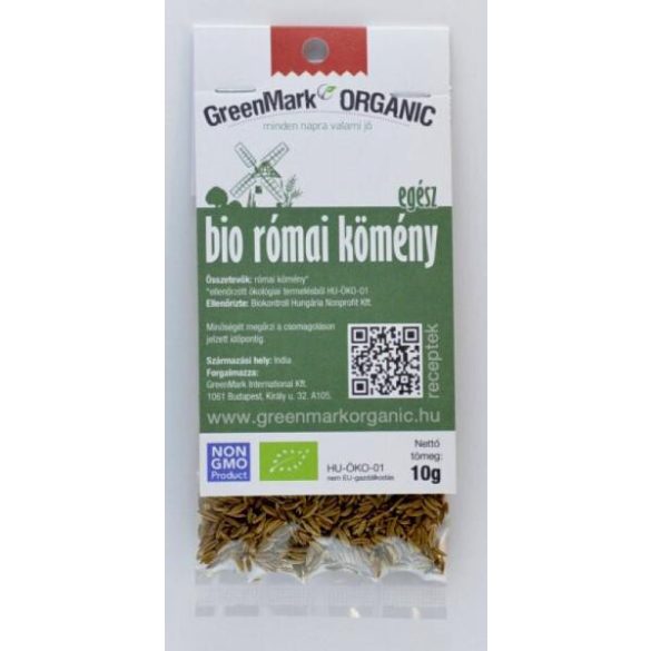 Greenmark bio római kömény egész 10 g