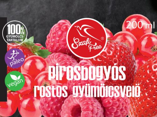 Szafi Free pirosbogyós rostos gyümölcsvelő 200 ml