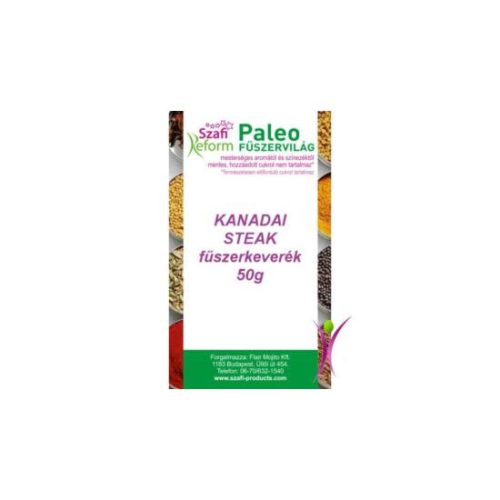 Szafi Reform Paleo Kanadai steak fűszerkeverék 50 g