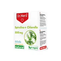 Dr. Herz Spirulina + Chlorella Kapszula 60Db