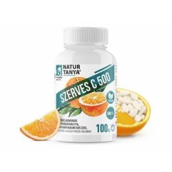   SZERVES C 500 – Kétféle C-vitamin és citrus bioflavonoidok gyomorkímélő  rágótablettában, finom narancs ízben 100 db