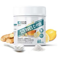   Natur Tanya® Szerves C-por – azonnal oldódó, gyömbéres - citromos ízű C-vitamin por, 60 adag