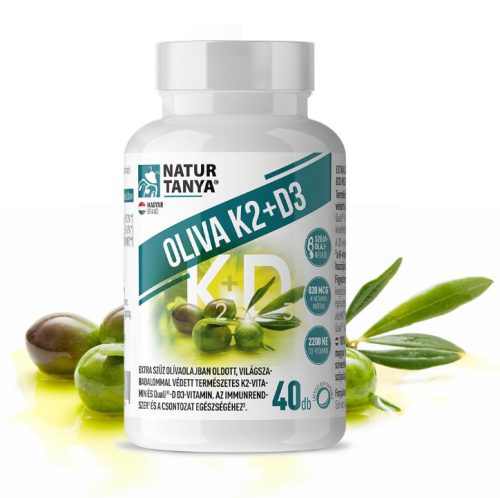 Natur Tanya OLIVA K2+D3 40 db – Világszabadalommal védett vitaMK7 K2-vitaminnal