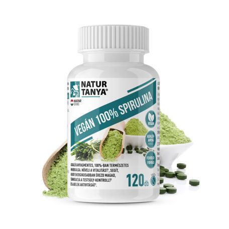 Natur Tanya® Vegán 100% Spirulina tabletta 120 db (30 g)