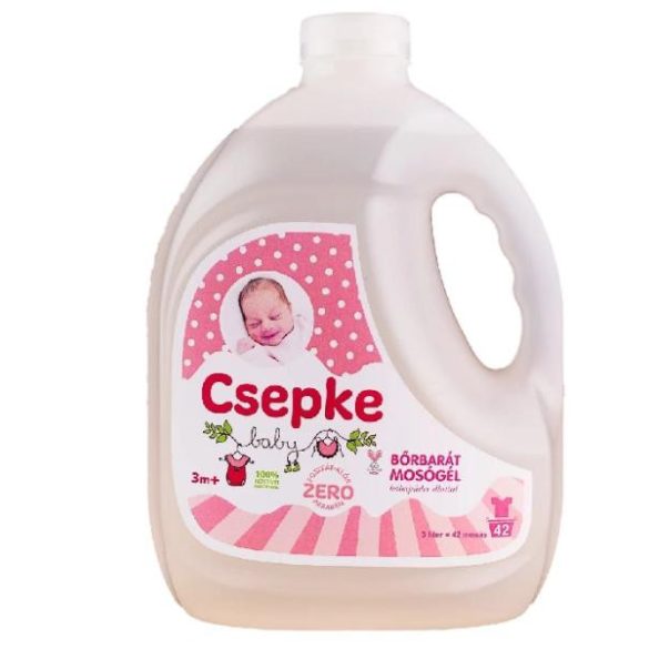 Csepke Baby bőrbarát mosógél babapúder illattal 3m+ 4000 ml