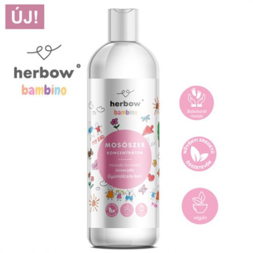 Herbow bambino folyékony mosószer koncentrátum univerzális gyümölcsös kert 1000 ml