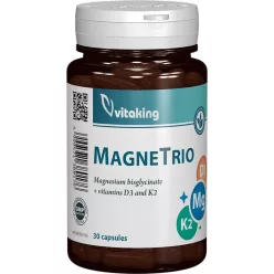 Vitaking Magne Trio Mg+K2+D3 Vitamin (30) Caps. NEW