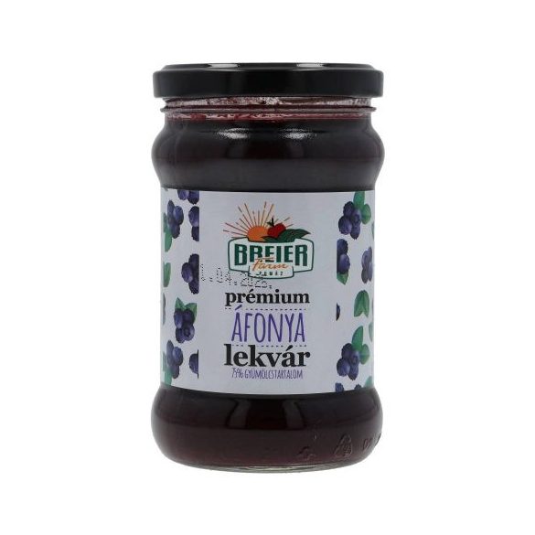 BREIER FARM PRÉMIUM ÁFONYA LEKVÁR 75% GYÜMÖLCSTARTALOM 330G