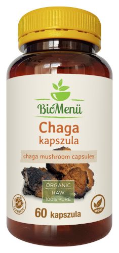 BioMenü BIO CHAGA kapszula 60 db 240 mg-os kapszula Új termék, július közepétől raktáron