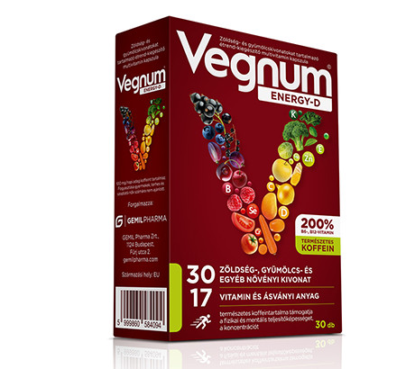 VEGNUM ENERGY-D MULTIVITAMIN KAPSZ. 30 db