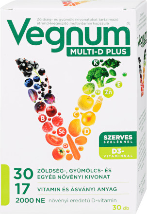 VEGNUM MULTI-D MULTIVITAMIN KAPSZ.30 db