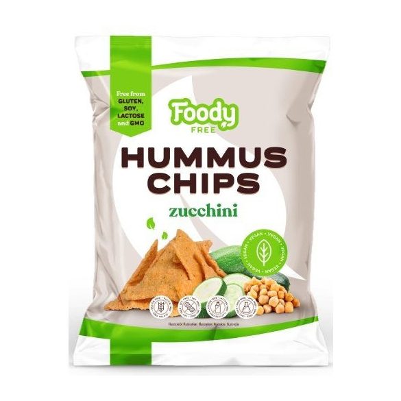 Foody Free gluténmentes hummus chips cukkinivel 50 g