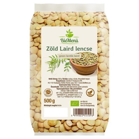 BioMenü BIO ZÖLD LAIRD LENCSE 500 g