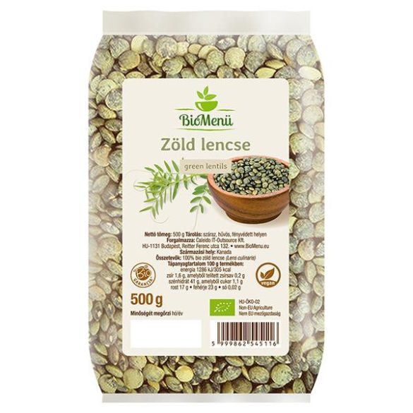 BioMenü BIO ZÖLD LENCSE 500 g