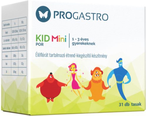 Progastro kid mini por 1-3 éves gyerekeknek élőflórát tartalmazó étrend-kiegészítő készítmény 31 tasak