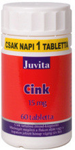 Jutavit cink 15mg tabletta 60 db