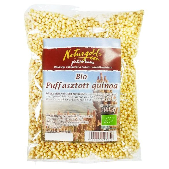 Naturgold bio puffasztott quinoa natúr 100 g