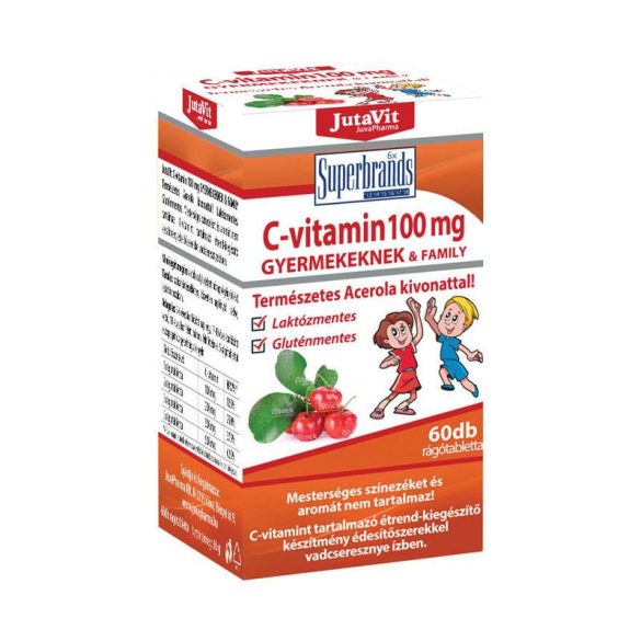 Jutavit c-vitamin 100mg gyerek és family acerola kivonattal 60 db