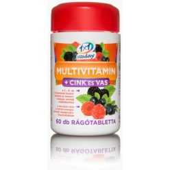 1x1 vitaday multivitamin+cink+vas rágótabletta 60 db