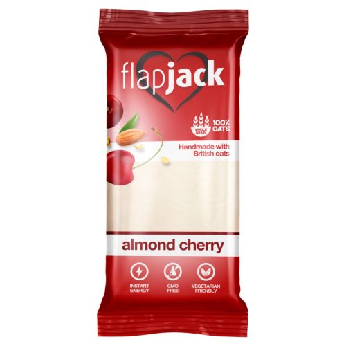 Flap Jack zabszelet mandula-meggy ízű,fehér bevonattal 100 g