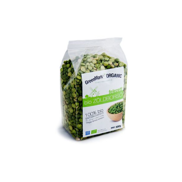 Greenmark Bio Zöldborsó Felezett 500 g