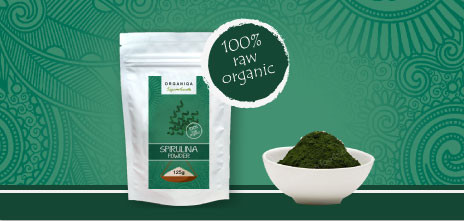 Organiqa bio spirulina por 100% nyers 125 g