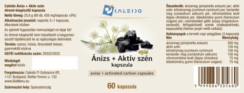 Caleido ÁNIZS + AKTÍV SZÉN kapszula 60 db  Új termék