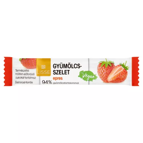 Lisse vegán gyümölcsszelet epres 30 g