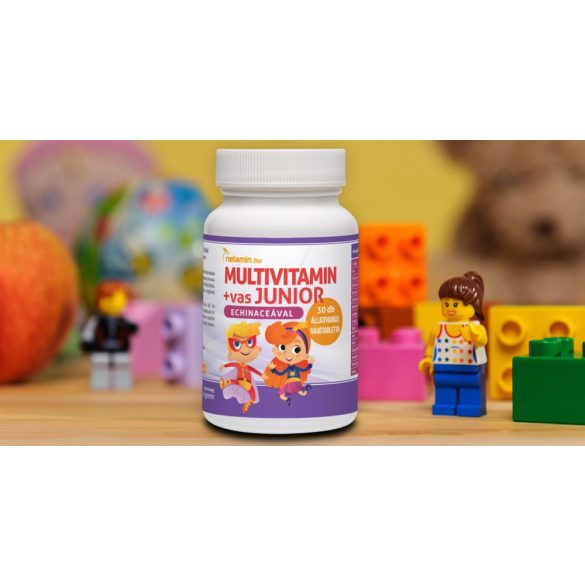 Netamin Multivitamin+vas JUNIOR rágótabletta Echinaceával 30db