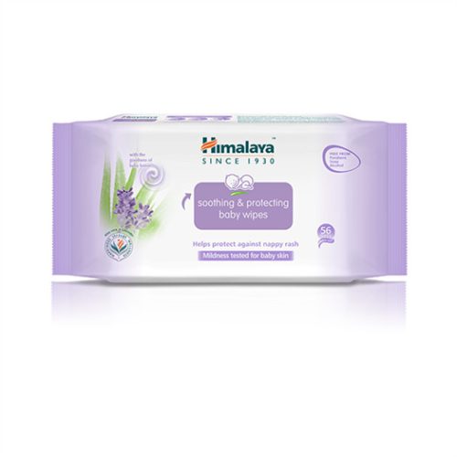 Himalaya herbals baba törlőkendő nyugtató-védő levendula-alo 56 db